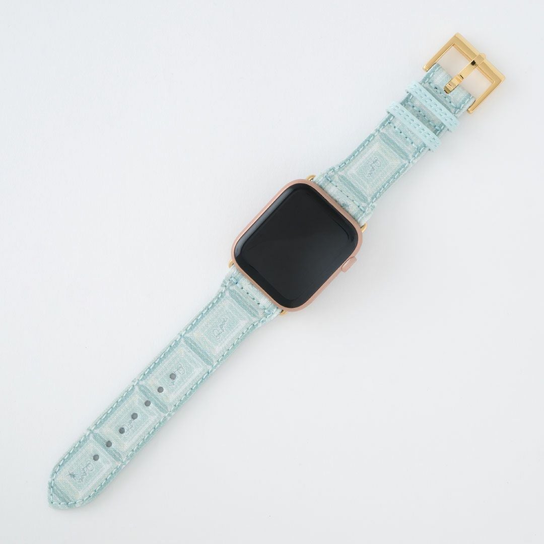 アップルウォッチ用カスタムカバーベルトセット　別注ミント アップルウォッチ用カスタムダイヤカバーベルトセット 別注ミントの