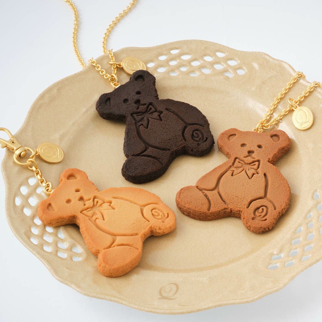 テディベア 焼きたてクッキー ネックレス(ココア) | Q-pot. ONLINE SHOP