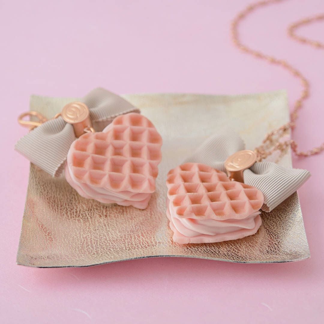 【美品】サクラ ワッフル ネックレス Q-pot. /ピンク サクラ ワッフル ネックレス | Q-pot. ONLINE SHOP