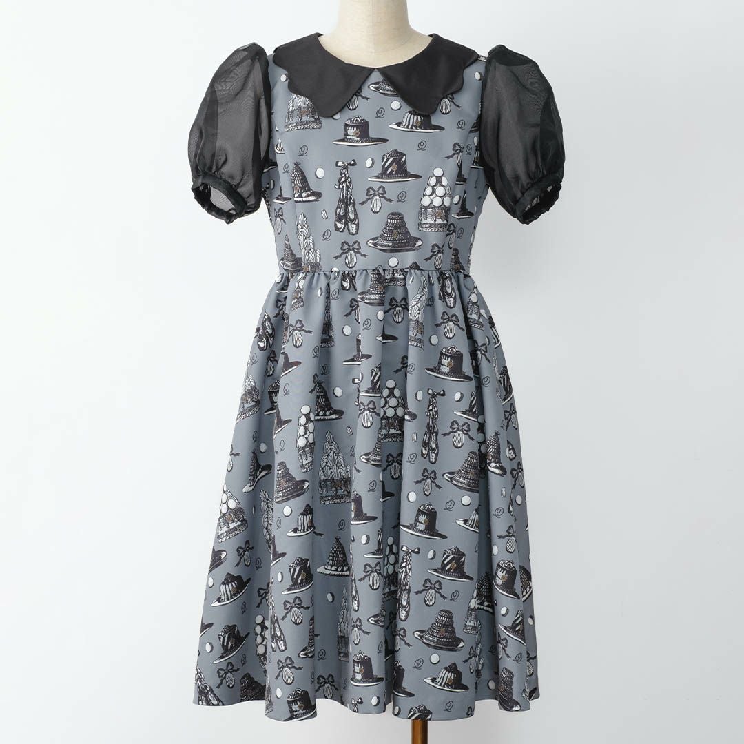 バレエコア　グレー　ワンピース