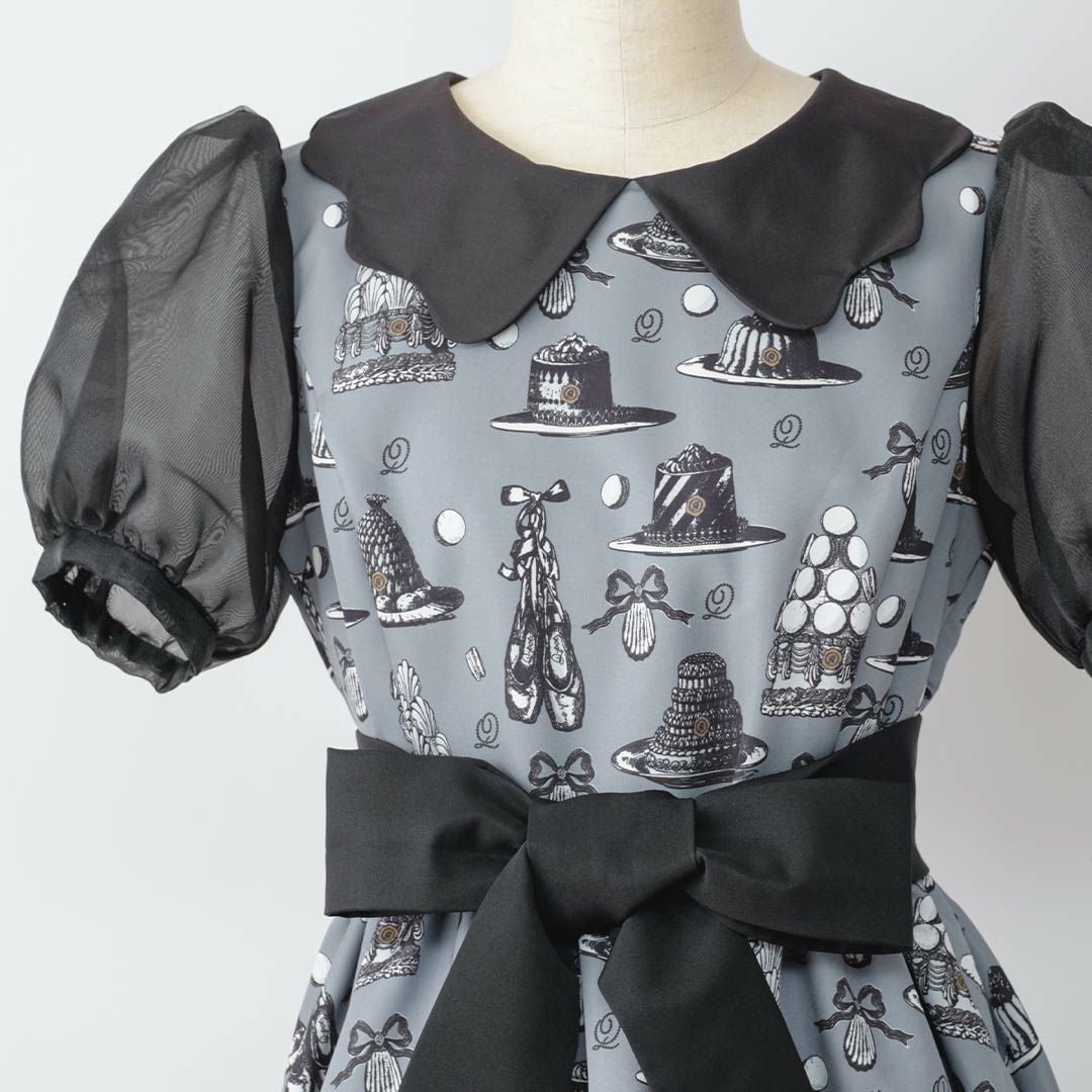 バレエコア　グレー　ワンピース