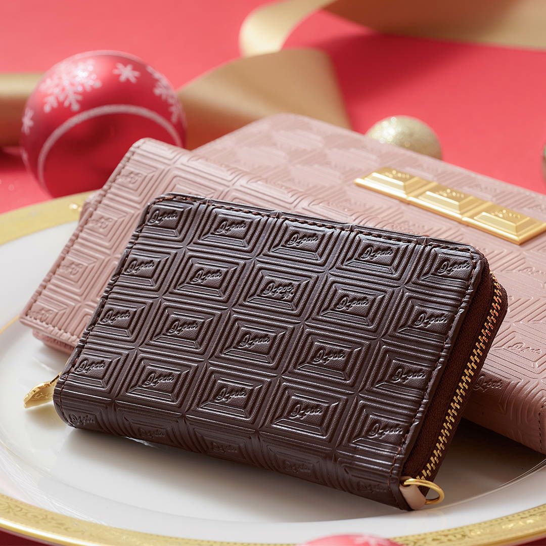 ビターチョコレート コンパクト ラウンドファスナー ウォレット（財布