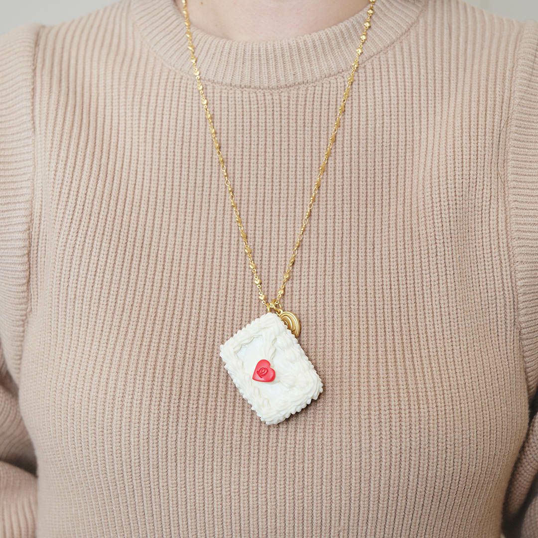ラブレターケーキ ネックレス（ミルク） | Q-pot. ONLINE SHOP