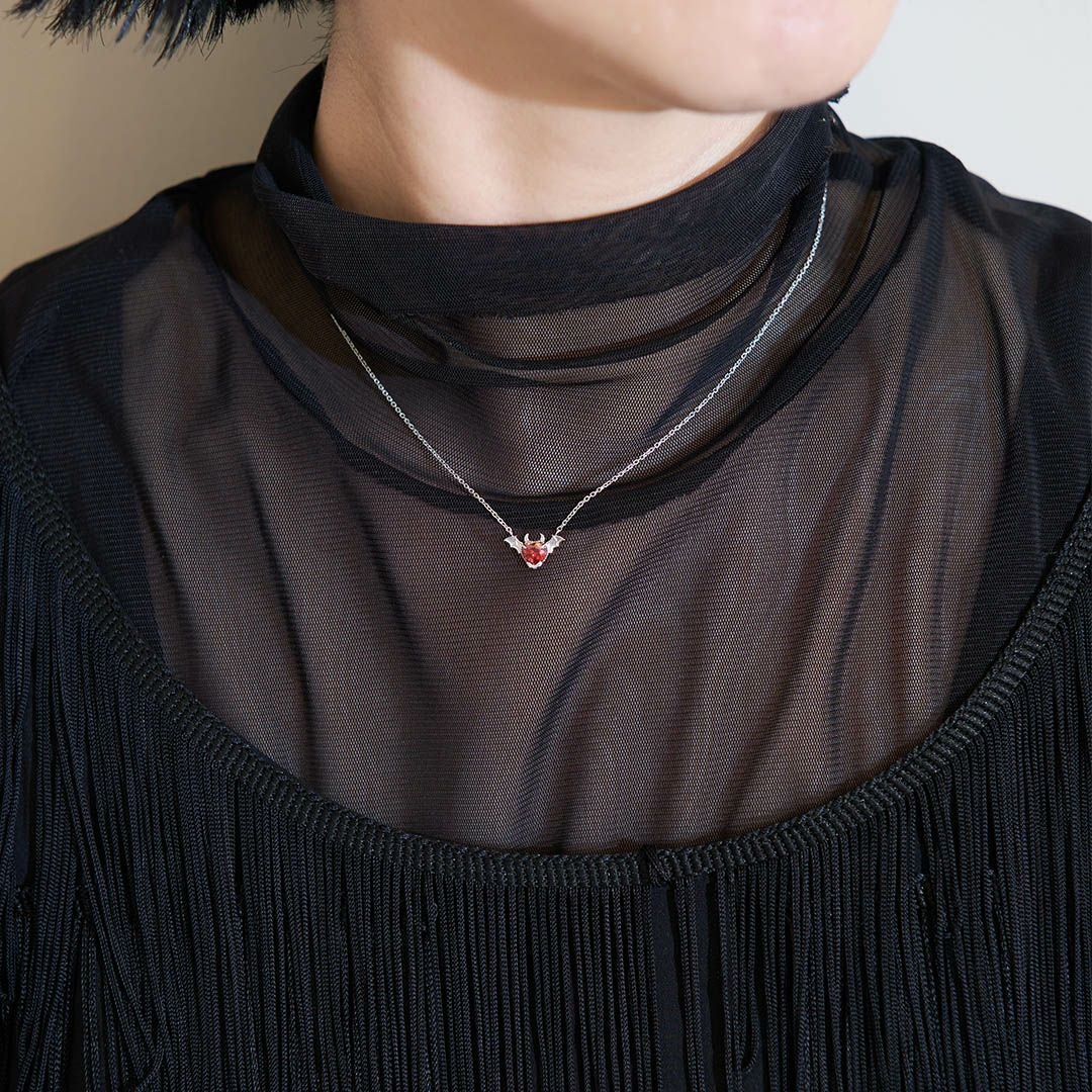 メルティー デビルハート ネックレス シルバー925×ロジウムメッキ | Q
