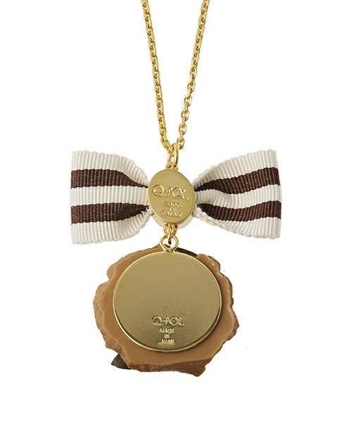 チョコレートチップ リボンクッキー ネックレス | Q-pot. ONLINE SHOP