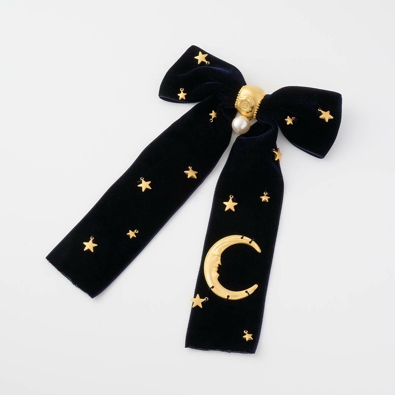 クロワッサンと三日月の夢 リボンバレッタ | Q-pot. ONLINE SHOP