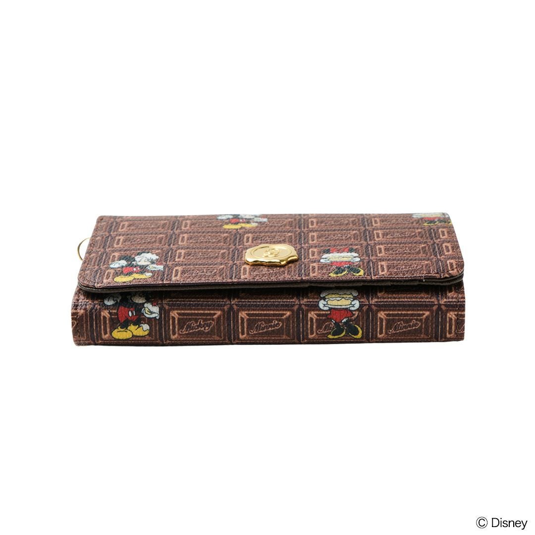 Q-pot 美品　チョコレート ミッキー＆ミニー/ショートウォレット チョコレート ミッキー＆ミニー/ショートウォレット（財布