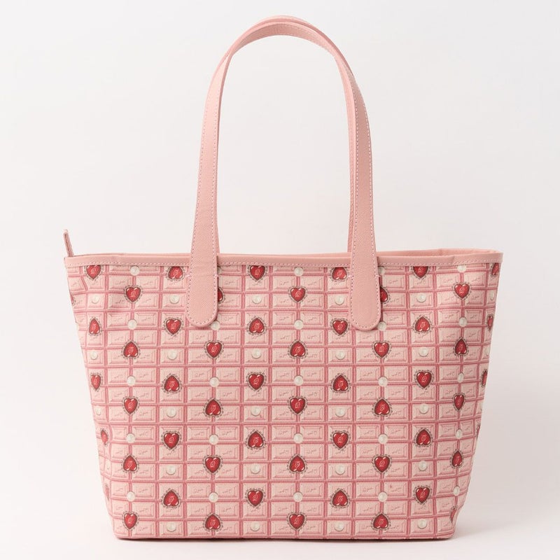ハートストロベリーチョコレート ジップトートバッグ | Q-pot. ONLINE SHOP