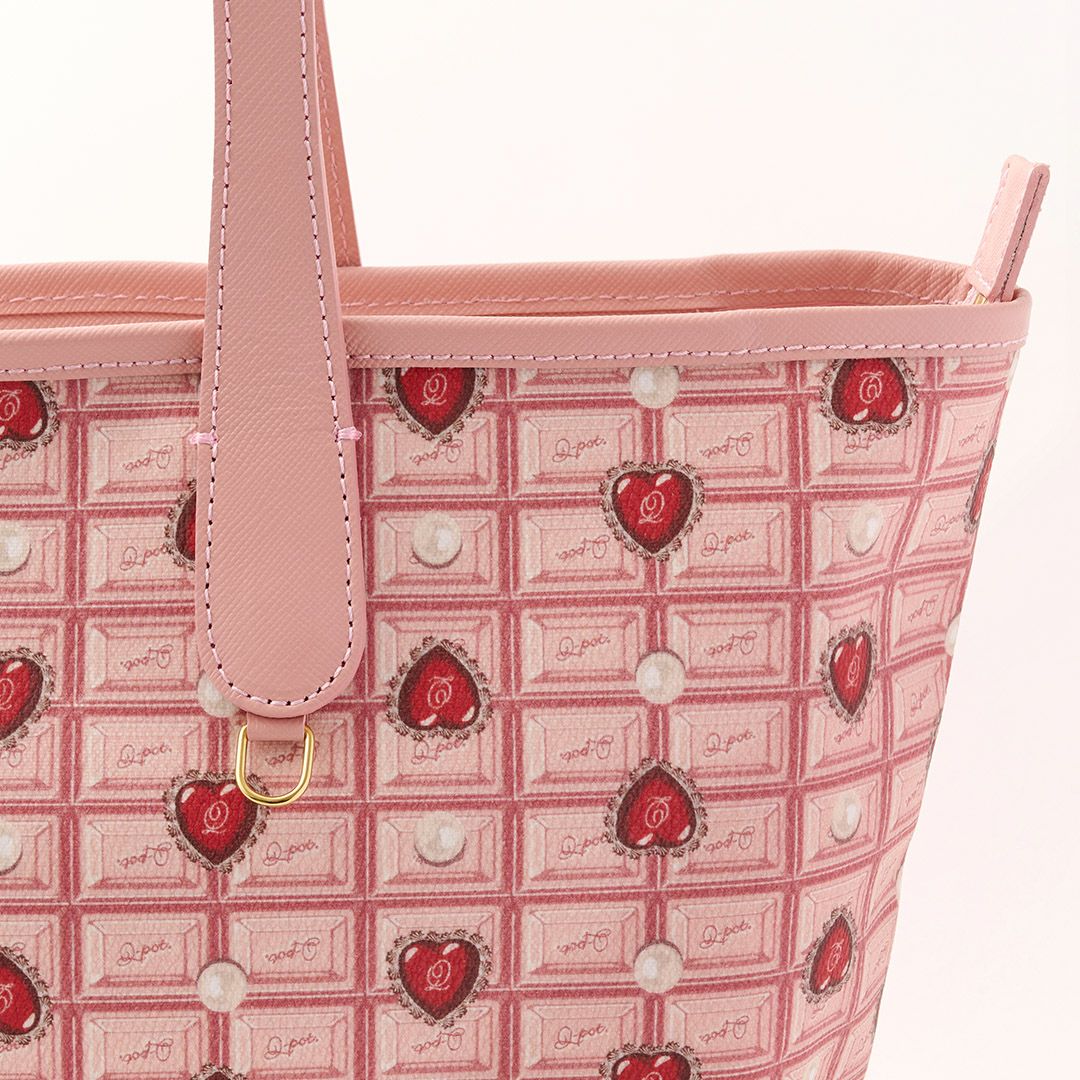 ハートストロベリーチョコレート ジップトートバッグ | Q-pot. ONLINE SHOP