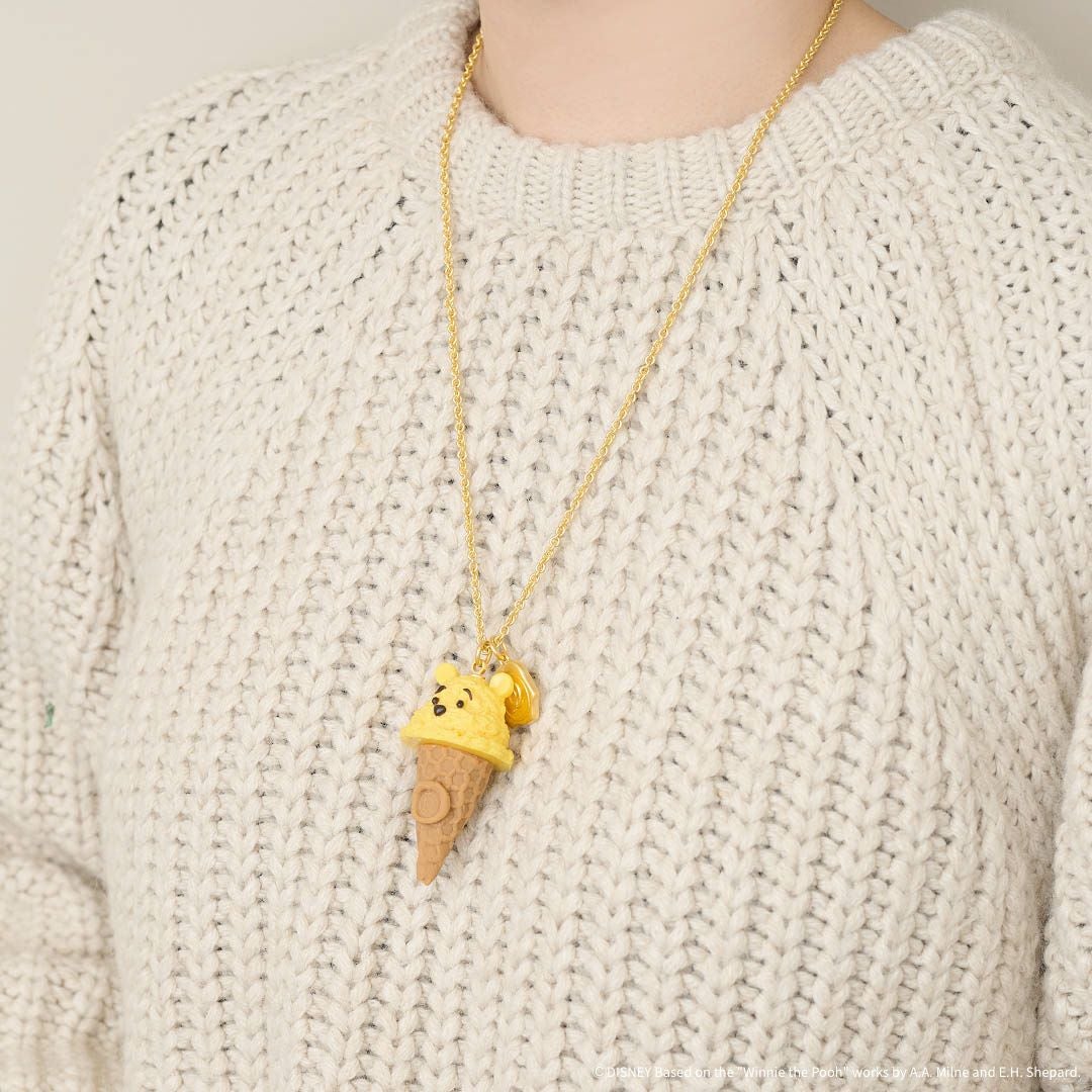 ハンドメイド 作家 Lafeecuiller様　ディズニー　アイス　ネックレス プー/ハニーレモン アイスクリーム ネックレス【ディズニー