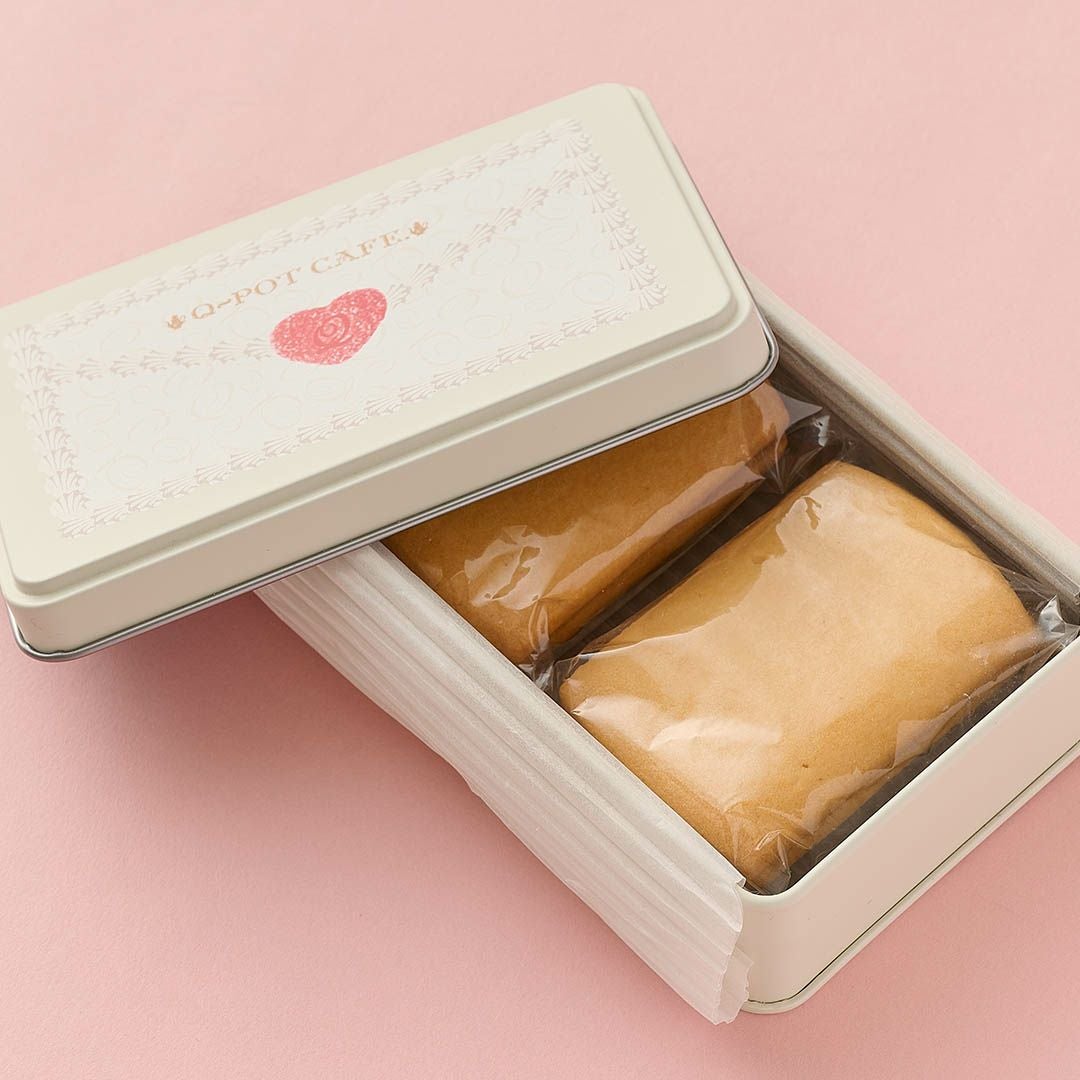 専用ピンクディージー傾城小苗銅壺レース □Q-pot CAFE.□ ラブレター スイーツ缶(ホワイト/レーズンサンド2個