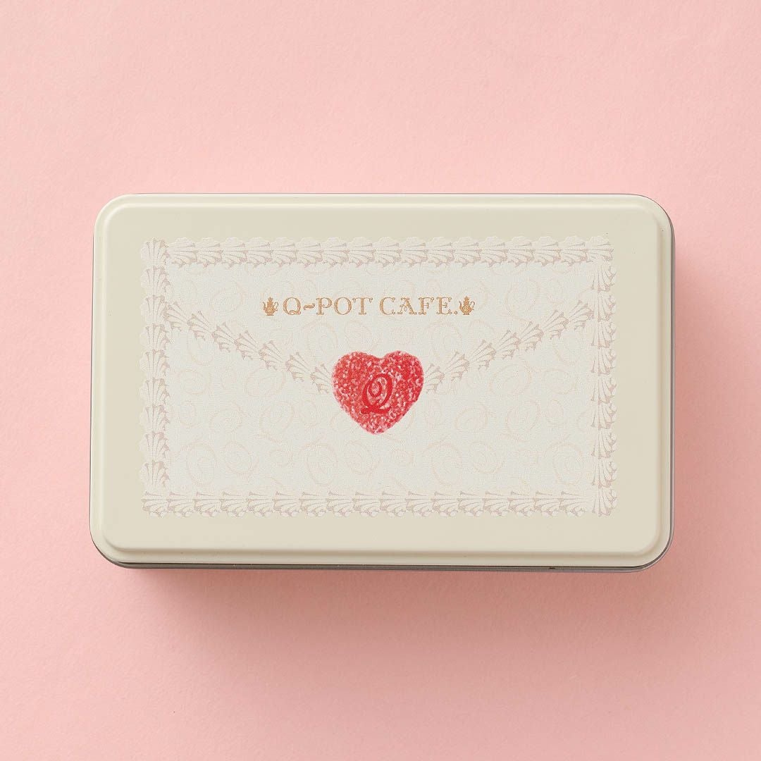 □Q-pot CAFE.□ ラブレター スイーツ缶(ホワイト/レーズンサンド2個