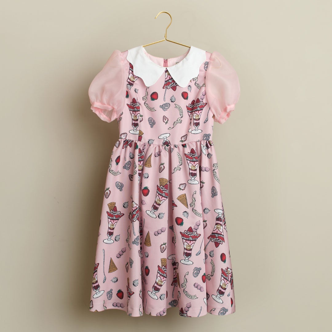 ストロベリーパフェ パフスリーブドレス | Q-pot. ONLINE SHOP