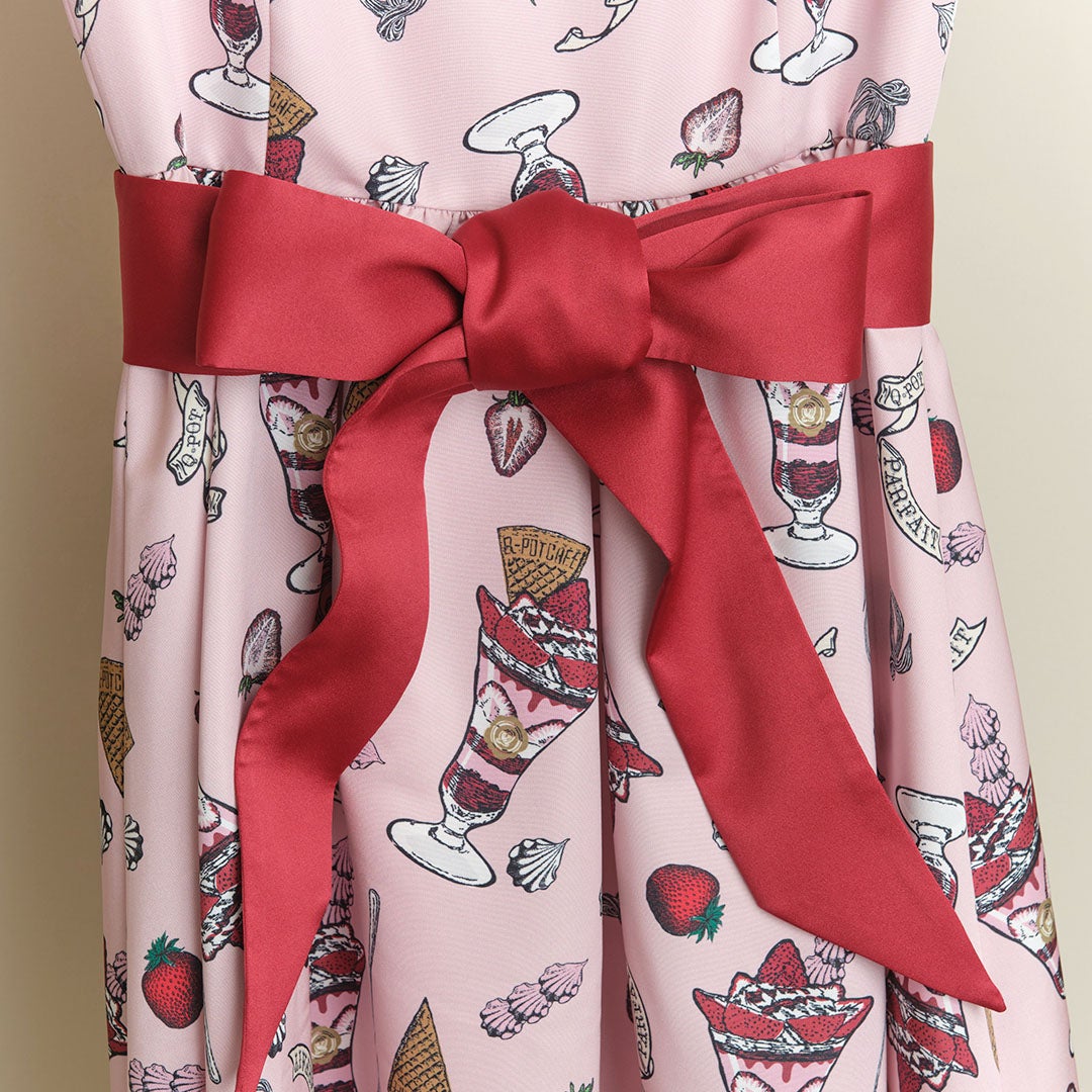 ストロベリーパフェ パフスリーブドレス | Q-pot. ONLINE SHOP