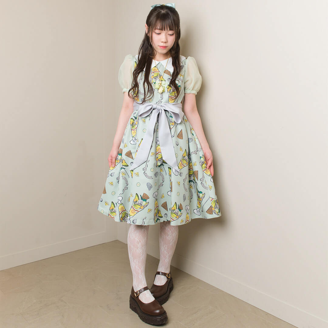 メロンパフェ パフスリーブドレス | Q-pot. ONLINE SHOP