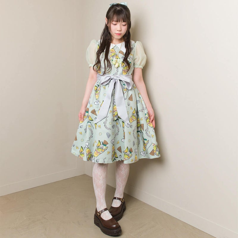 メロンパフェ パフスリーブドレス | Q-pot. ONLINE SHOP