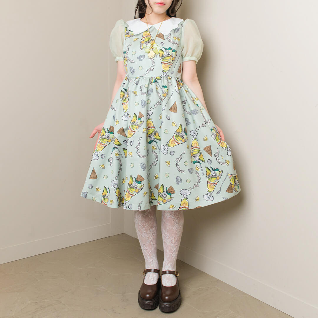 メロンパフェ パフスリーブドレス | Q-pot. ONLINE SHOP