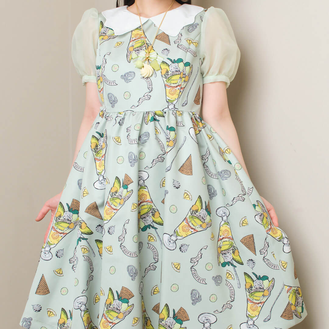 メロンパフェ パフスリーブドレス | Q-pot. ONLINE SHOP