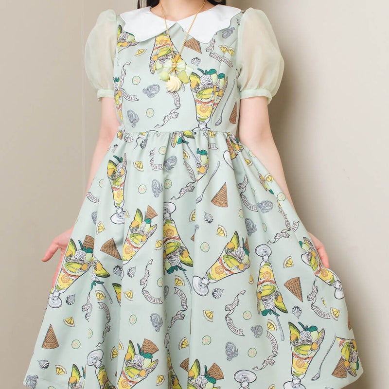 メロンパフェ パフスリーブドレス | Q-pot. ONLINE SHOP
