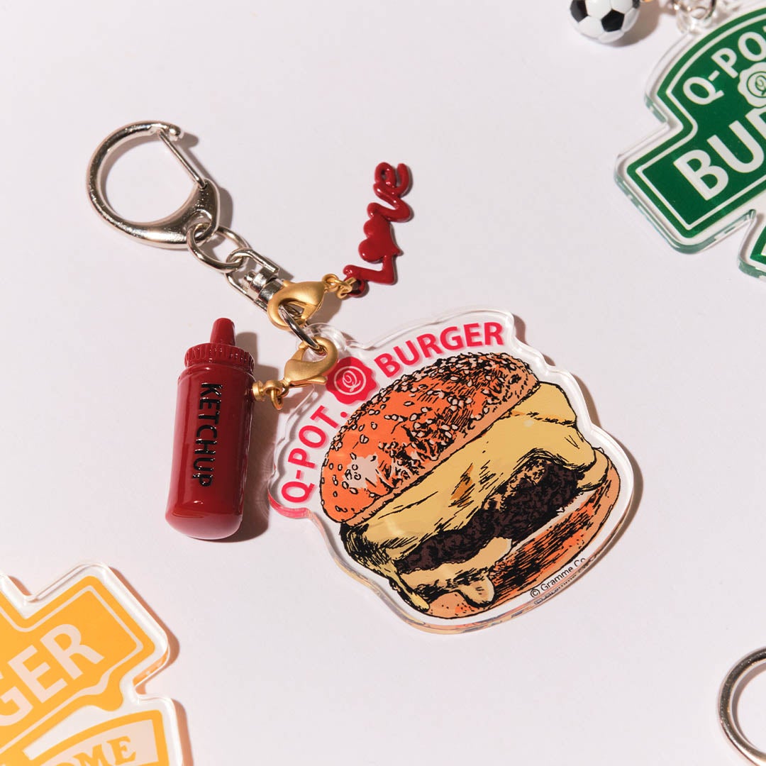 ランダム単品】バーガーアクリルキーホルダー | Q-pot. ONLINE SHOP